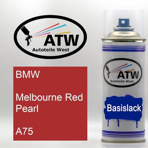 BMW, Melbourne Red Pearl, A75: 400ml Sprühdose, von ATW Autoteile West.